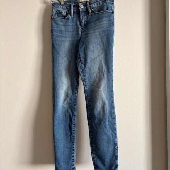 ATHLETA Sculptek Jeans Wash Blue Stretch Denim Skinny Jeans size 0 - Picture 1 of 5